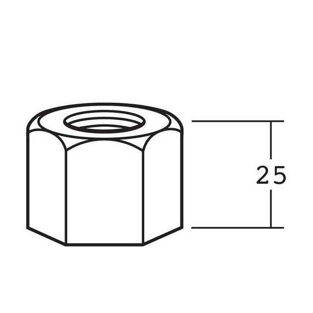 WHEELNUT M22X2MM D=25MM AF=32MM