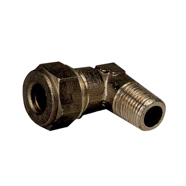 3/8"X 1/2 TUBE ELBOW STUD CPLG