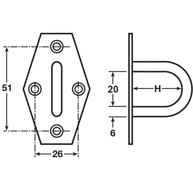 RIVET ON STAPLE 25MM