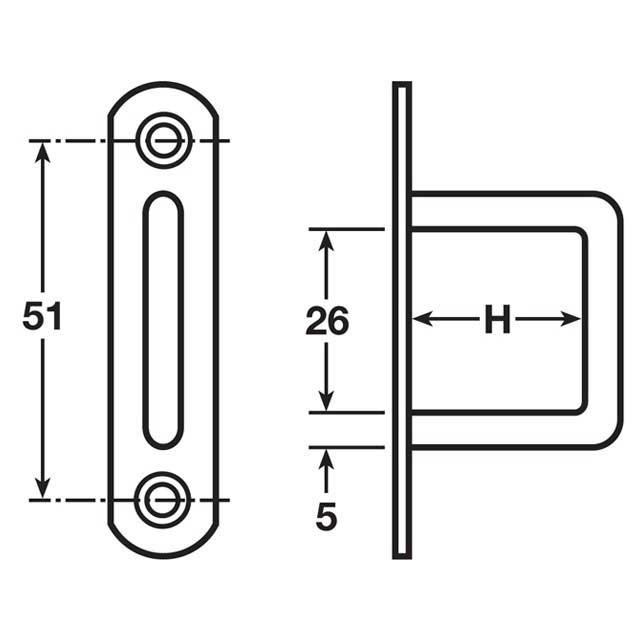 RIVET ON STAPLE(2 HOLE)25MM