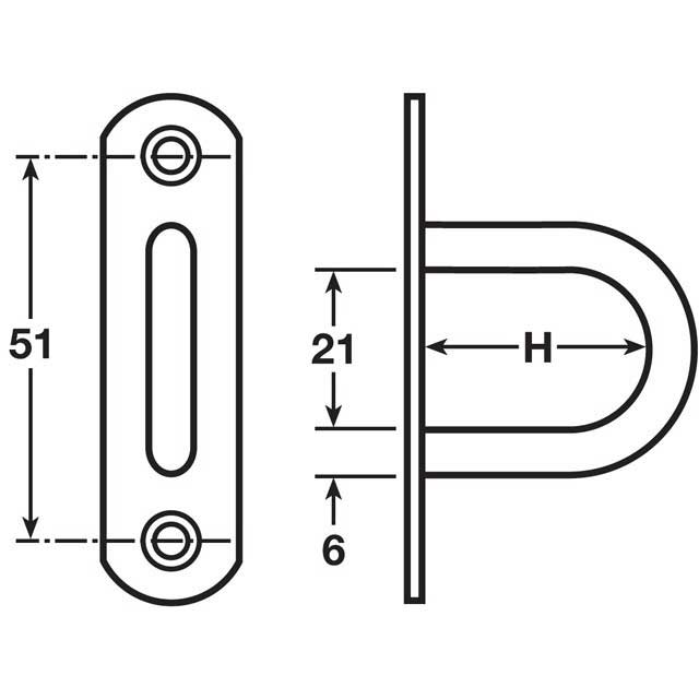 RIVET ON STAPLE(2 HOLE)30MM