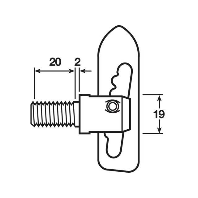 DROPLOCK FASTENER M12