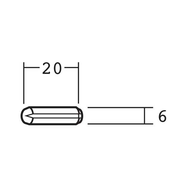 A9638 SPLINED PIN 6X19.5