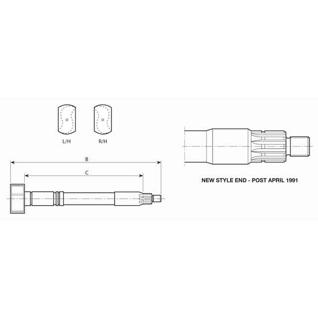 CAMSHAFT LH BPW O/A LENGTH 749MM