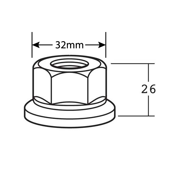 A9914 Wheel Nut M22X1.5 RHT 32mm A/F