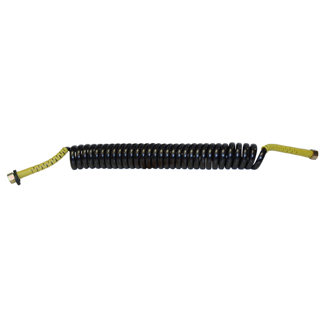 Air Coil - 4m black with yellow tail 2xM18F Fittings