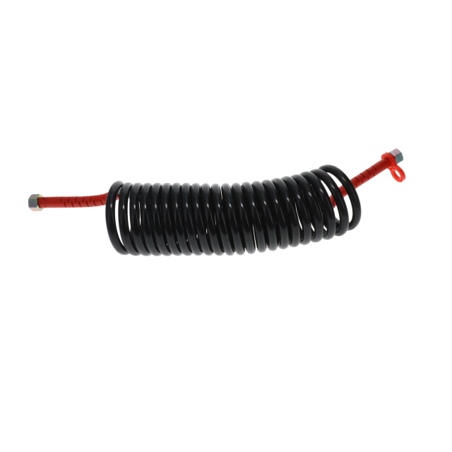AC0005RT TUV Air Coil - 4m - Black with Red Tails - 2xM18F