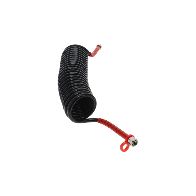 AC0005RT TUV Air Coil - 4m - Black with Red Tails - 2xM18F