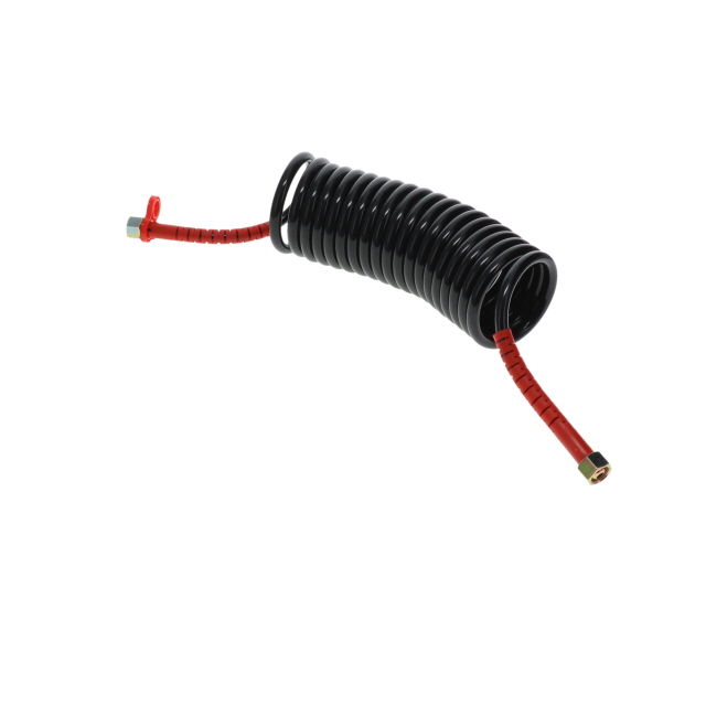 AC0005RU DIN Air Coil - 4m - Black with Red Tails - 2xM18F