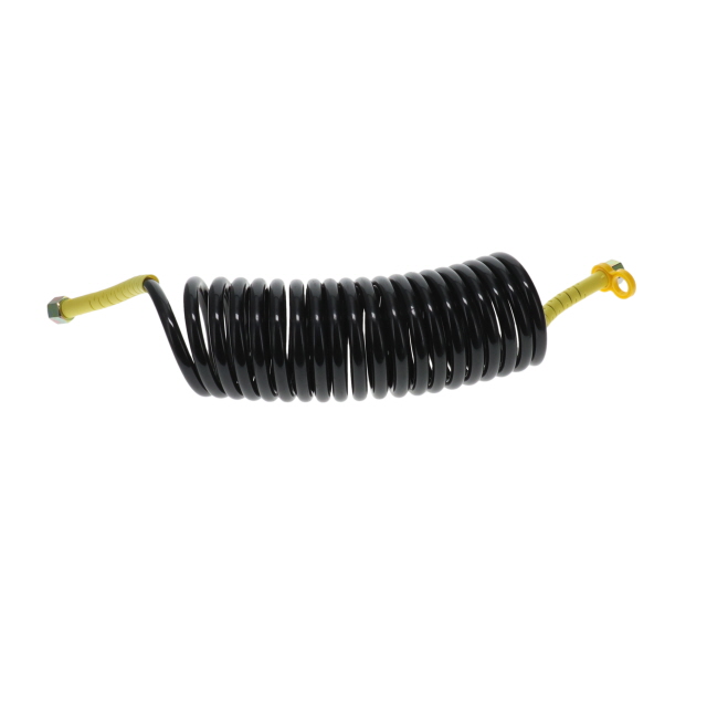 AC0005YU DIN Air Coil - 4m - Black with Yellow Tails - 2xM18F
