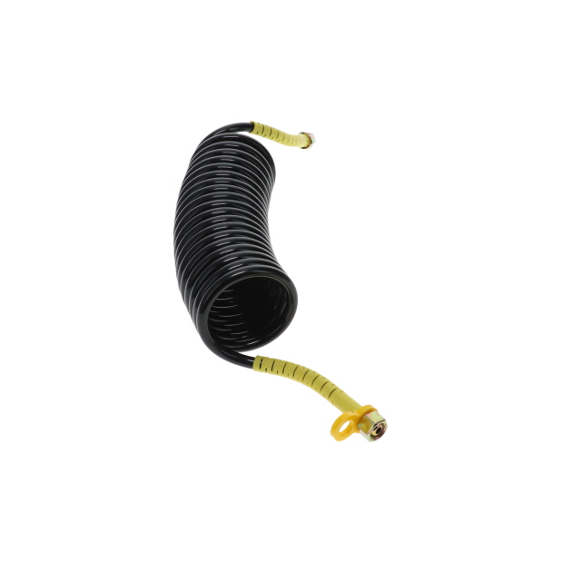 AC0005YU DIN Air Coil - 4m - Black with Yellow Tails - 2xM18F