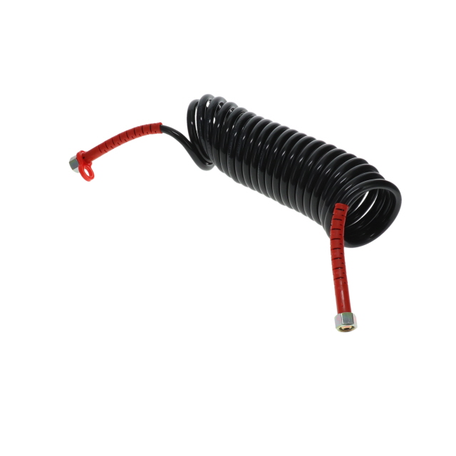 AC0007RT TUV Air Coil - 4.5m - Black with Red Tails - 2xM18F