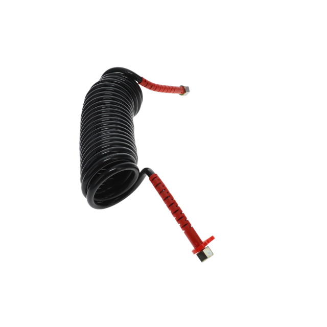 AC0007RT TUV Air Coil - 4.5m - Black with Red Tails - 2xM18F