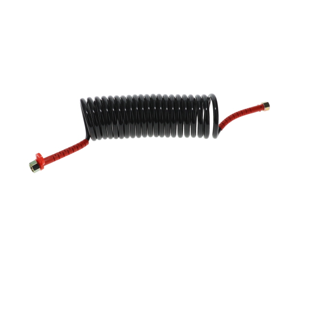 DIN Air Coil - 4.5m - Black with Red Tails - 2xM18F