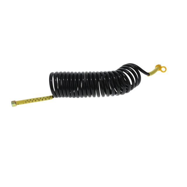 AC0007YT TUV Air Coil - 4.5m - Black with Yellow Tails - 2xM18F