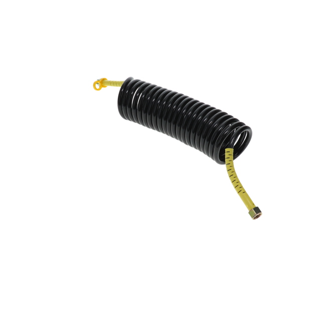 AC0007YU DIN Air Coil - 4.5m - Black with Yellow Tails - 2xM18F