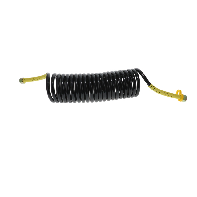 AC0007YU DIN Air Coil - 4.5m - Black with Yellow Tails - 2xM18F