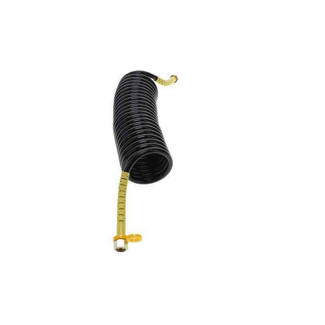 AC0007YU DIN Air Coil - 4.5m - Black with Yellow Tails - 2xM18F