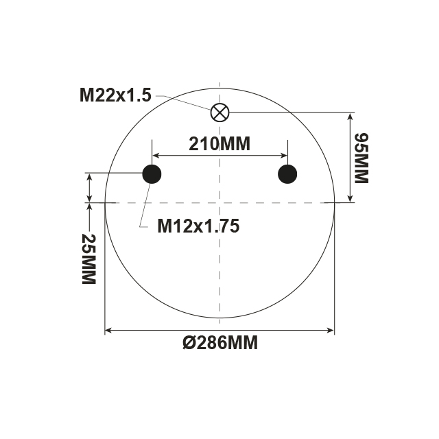 AS0060 AIRSPRING ASSY (ASK002) - STEEL PISTON SAF