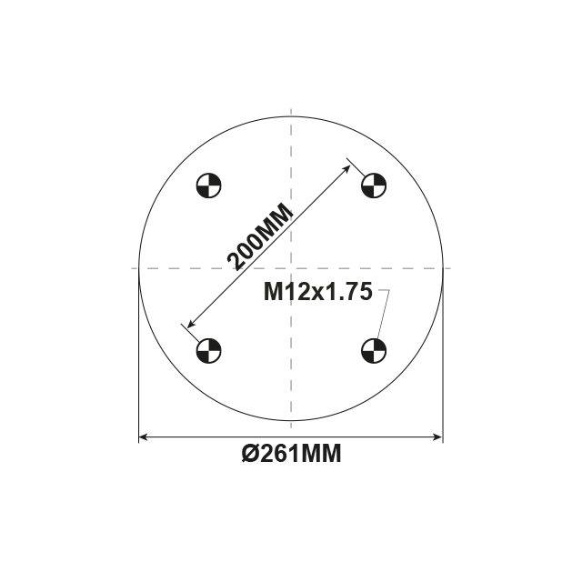 AS0060 AIRSPRING ASSY (ASK002) - STEEL PISTON SAF