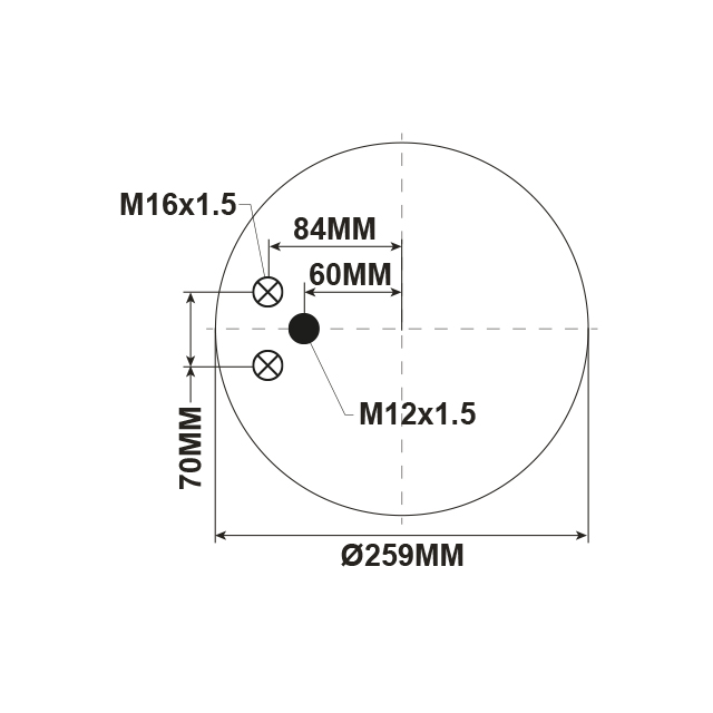 AS0066 AIRSPRING ASSY (ASK233) HAS SENSOR STEEL PISTON MAN