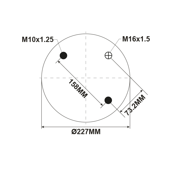 AS0100 AIRSPRING ASSY (TBA) PLASTIC PISTON RENAULT