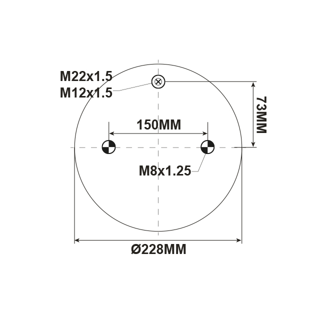 AS0123 AIRSPRING ASSY (ASK048) NO BUMP STOP