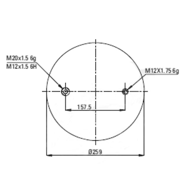 AS0150 AIRSPRING ASSY (ASK047) PLASTIC PISTON WW SMB