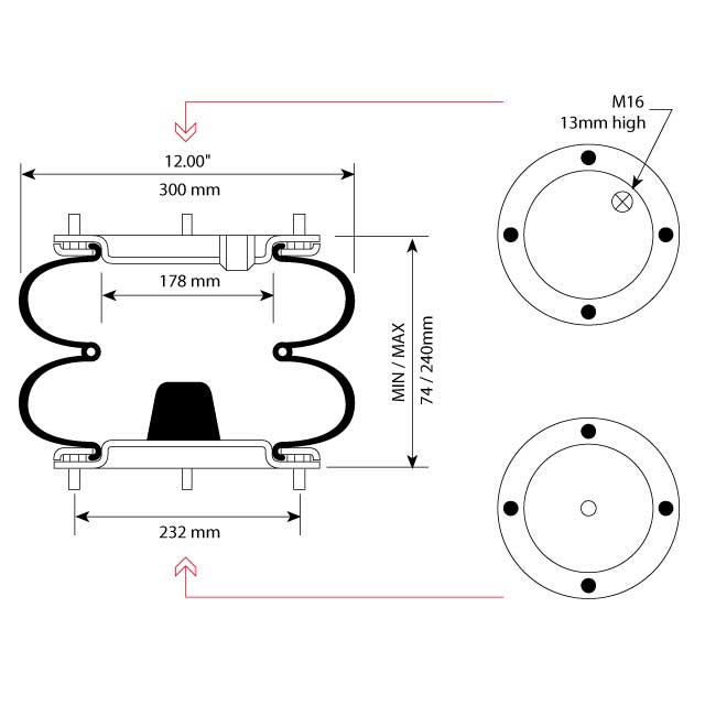 AIRSPRING TAKE APART DOUBLE CONVOLUTED