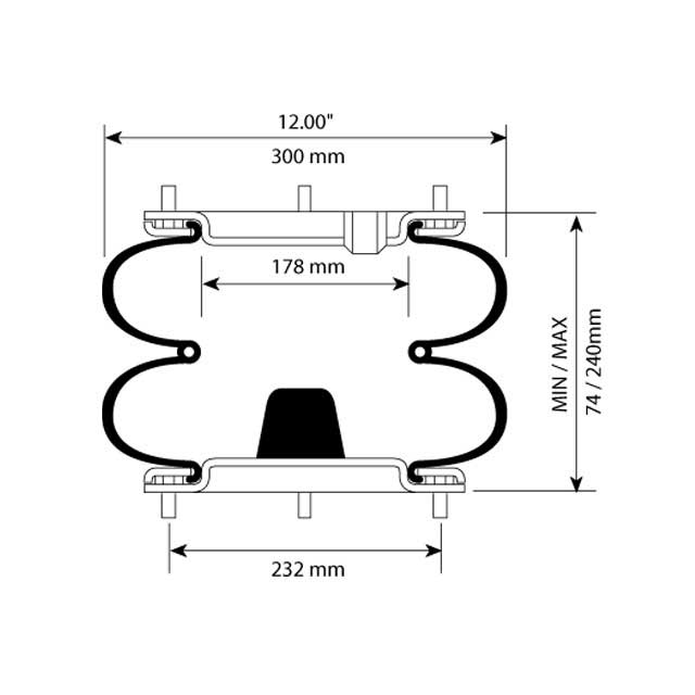 AS0160 AIRSPRING TAKE APART DOUBLE CONVOLUTED