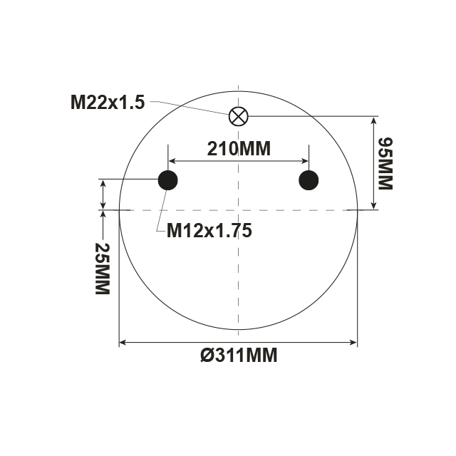 AS0252 AIRSPRING ASSY (ASK020) PLASTIC PISTON BPW