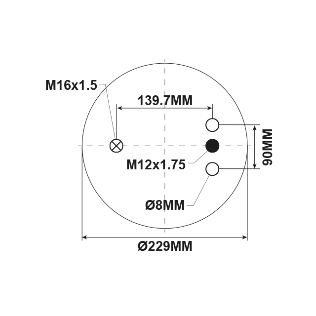 AS0257 Airspring Assembly Hendrickson to suit DAF LF45