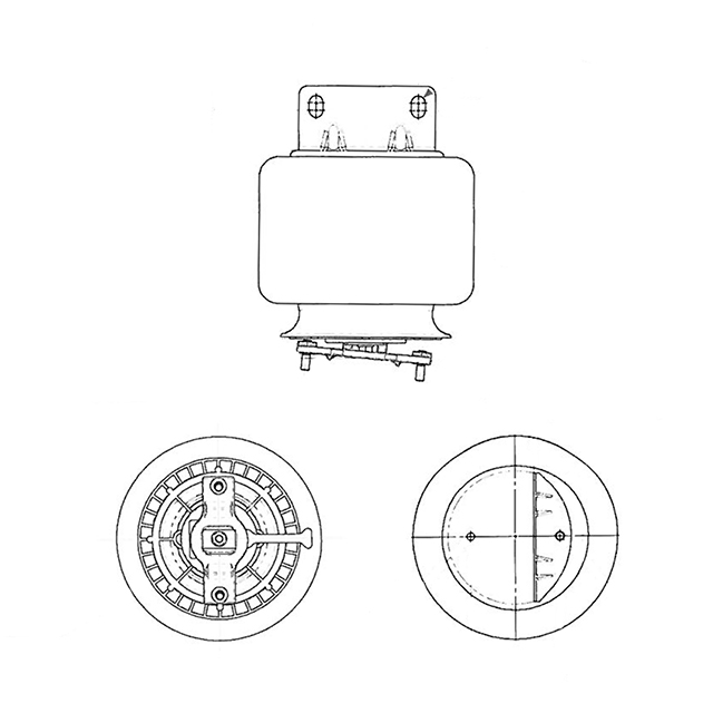 AS0286 AIRSPRING ASSY (TBA) LH BRACKET STEEL PISTON HENDRICKSON