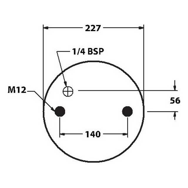AS0360 AIRSPRING ASSY M14 AIR INLET (ASK231) STEEL PISTON SCANIA
