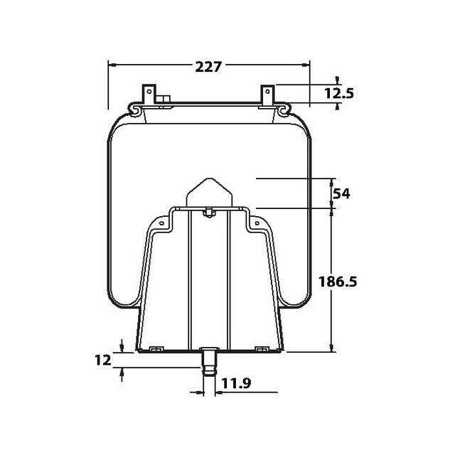 AIRSPRING (ASK231) STEEL PISTON M14  SCANIA