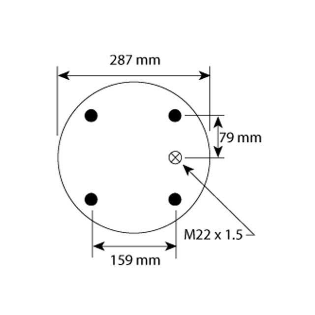 AS1020 AIRSPRING ASSY (ASK002) STEEL PISTON MERITOR