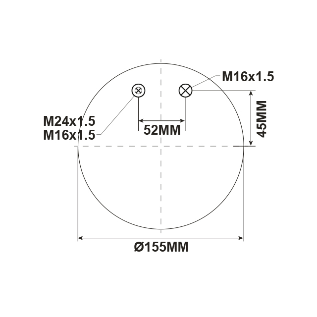 AS1025 AIRSPRING ASSY (ASK058) c/w SENSOR HOLE VOSS 232 MERCEDES