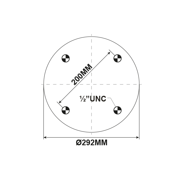 AS1027 AIRSPRING ASSY (ASK016) STEEL PISTON HENDRICKSON