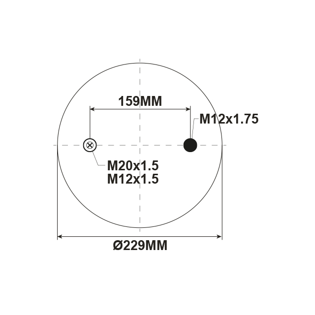 AS1031 AIRSPRING ASSY (ASK050) PLASTIC PISTON