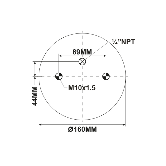 AS1040 AIRSPRING (ASK009) M10 DOUBLE CONVOLUTED