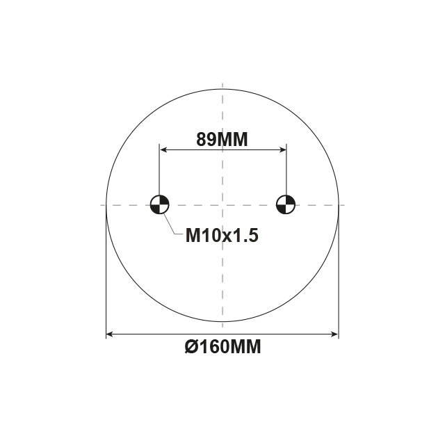 AS1040 AIRSPRING (ASK009) M10 DOUBLE CONVOLUTED