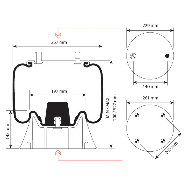 AIRSPRING ASSY (ASK001) PLASTIC PISTON NEWAY