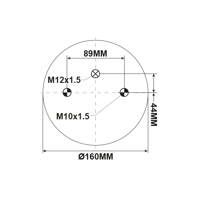 AS1068 AIRSPRING (ASK009) DOUBLE CONVOLUTED M12 SAF