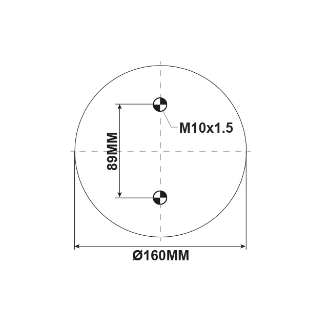 AS1068 AIRSPRING (ASK009) DOUBLE CONVOLUTED M12 SAF