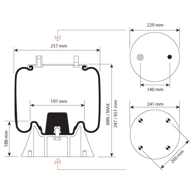 AIRSPRING ASSY (ASK001) PLASTIC PISTON NEWAY