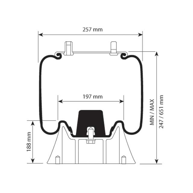 AS1070 AIRSPRING ASSY (ASK001) PLASTIC PISTON NEWAY
