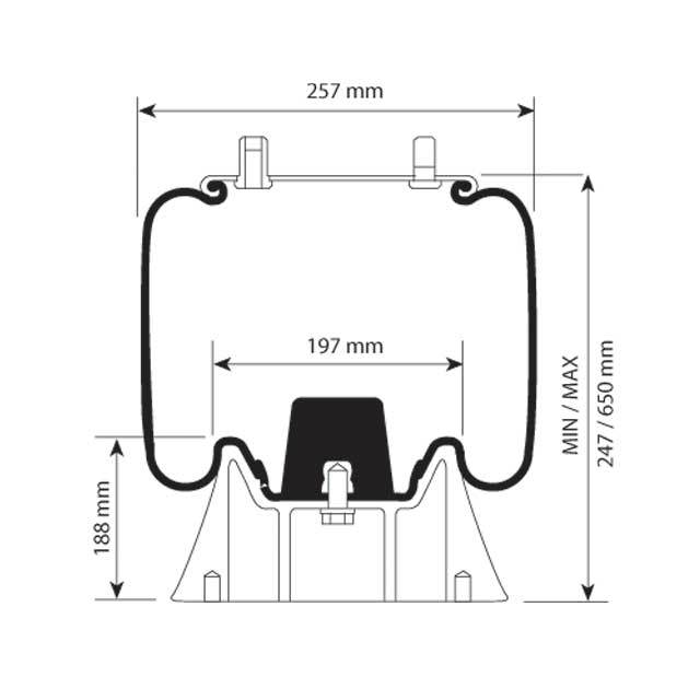 AS1090 AIRSPRING ASSY (ASK001) PLASTIC PISTON NEWAY