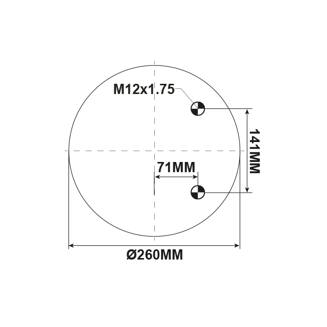 AS1100 AIRSPRING ASSY (ASK003) STEEL PISTON FRUEHAUF TA STD RIDE