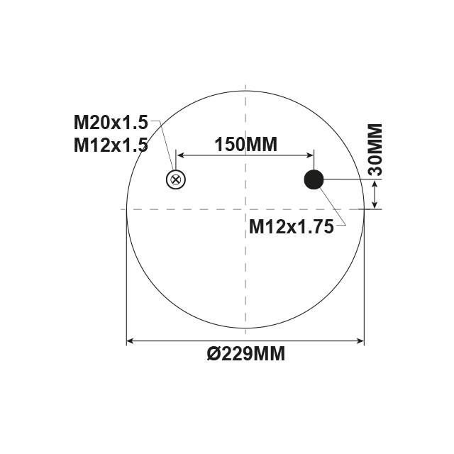 AS1288 AIRSPRING ASSY (ASK007) PLASTIC PISTON