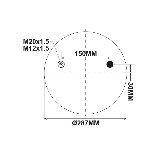 AS1289 AIRSPRING ASSY (ASK007) PLASTIC PISTON GRANNING
